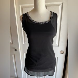 Design History Sheer Dress Blouse Sleeveless Size S